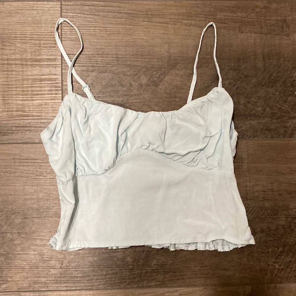 Light blue crop top